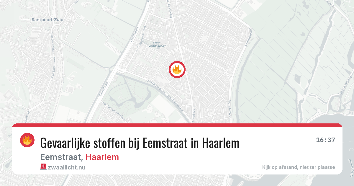 Gevaarlijke stoffen bij Eemstraat in Haarlem — 12 mei 2026