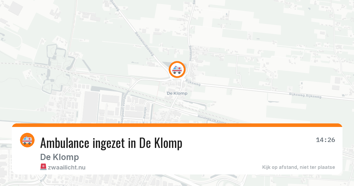 Ambulance ingezet in De Klomp — 27 mei 2026