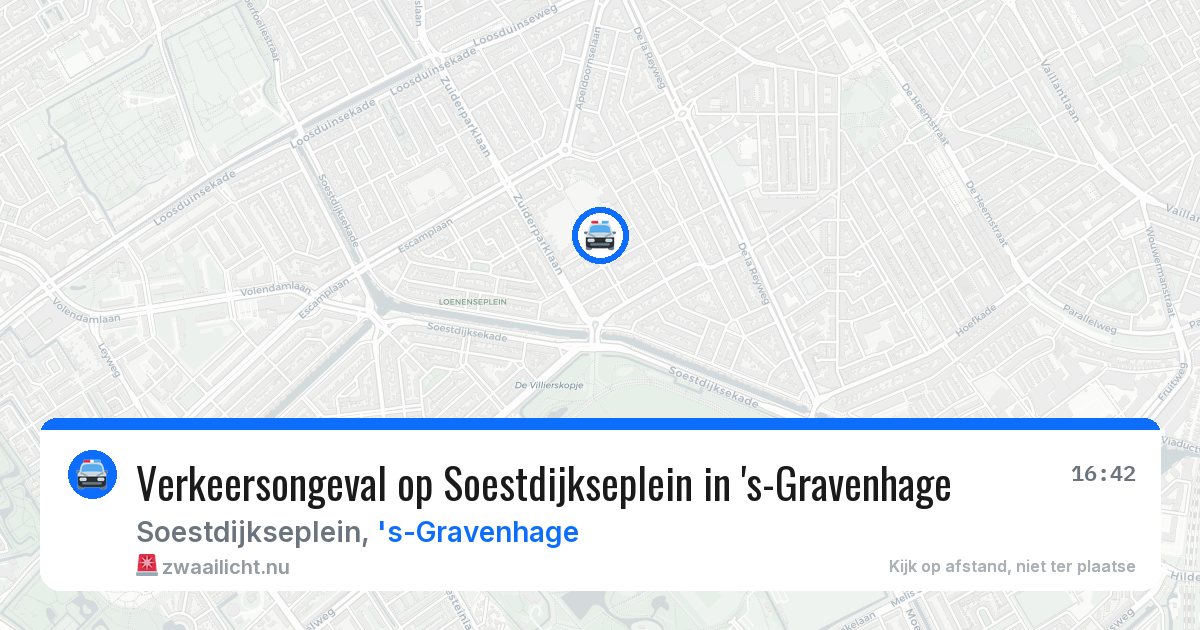 Verkeersongeval op Soestdijkseplein in 's-Gravenhage — 11 mrt 2026