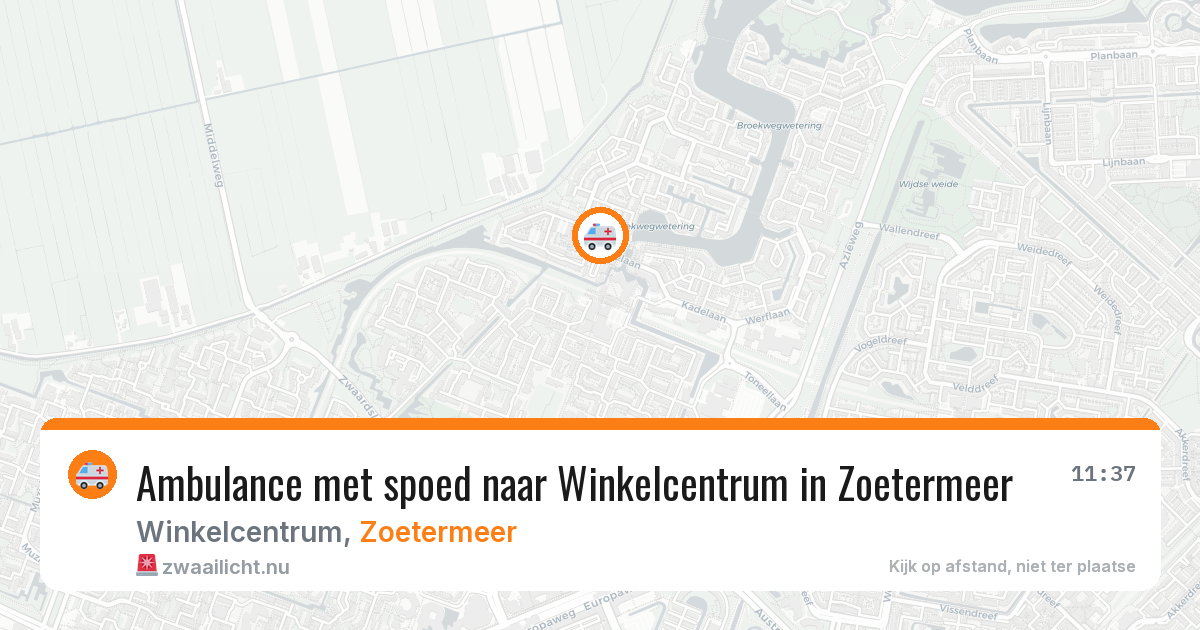 Ambulance met spoed naar Winkelcentrum in Zoetermeer — 9 mei 2026