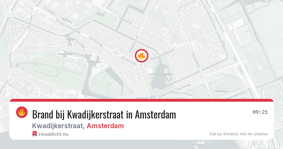 Brand bij Kwadijkerstraat in Amsterdam — 13 jul 2026