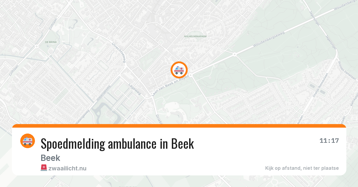 Spoedmelding ambulance in Beek — 18 mrt 2026