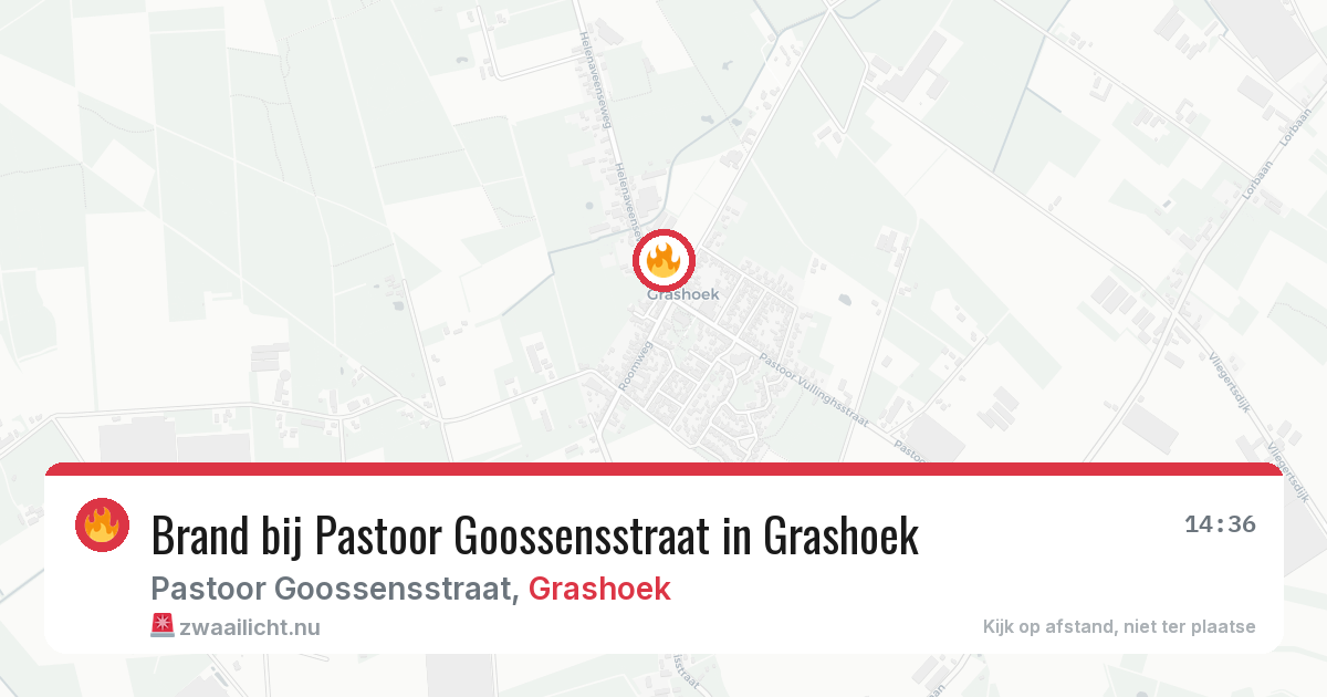Brand bij Pastoor Goossensstraat in Grashoek — 22 jun 2026