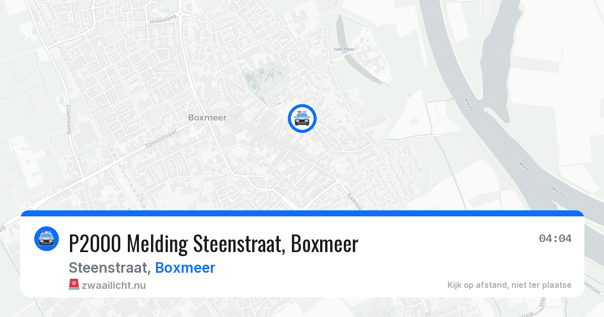 P2000 Melding Steenstraat, Boxmeer — 17 mei 2026