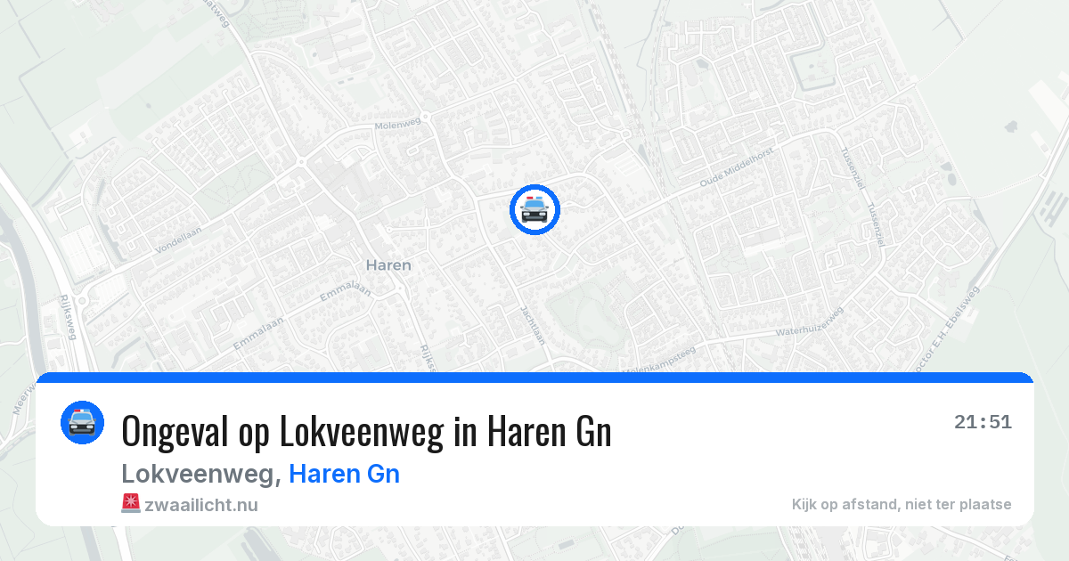 Ongeval op Lokveenweg in Haren Gn — 21 apr 2026