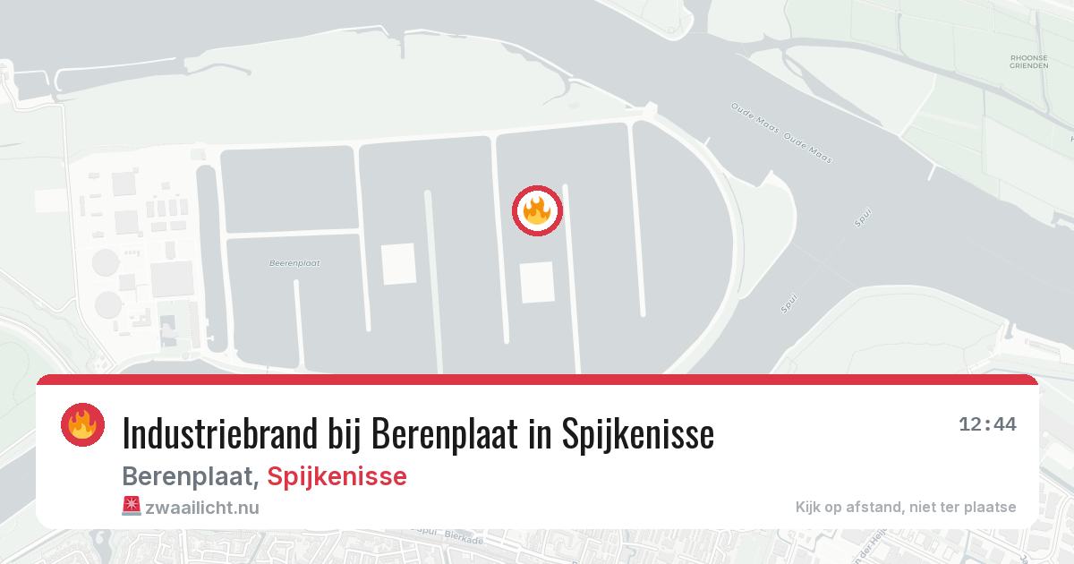 Industriebrand bij Berenplaat in Spijkenisse — 2 jun 2026