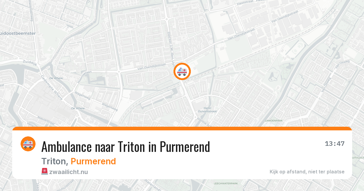 Ambulance naar Triton in Purmerend — 22 jul 2026