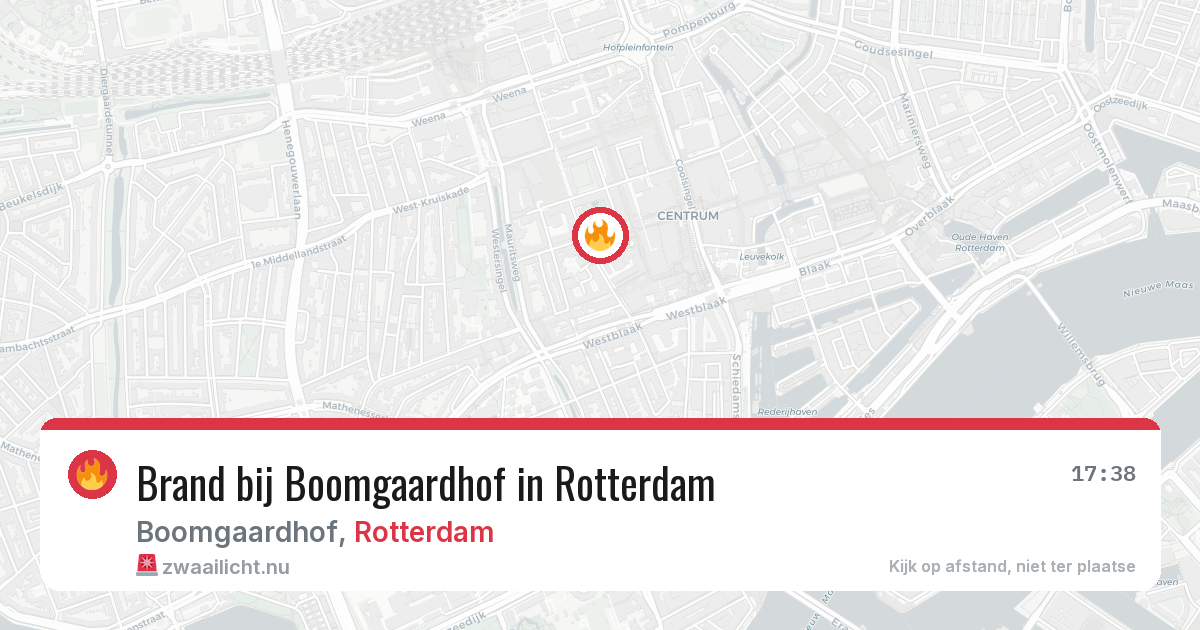 Brand bij Boomgaardhof in Rotterdam — 13 jul 2026