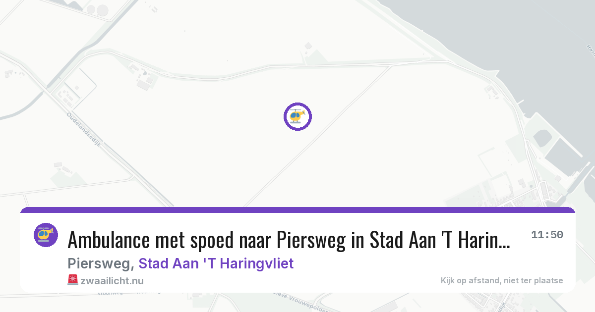 Ambulance met spoed naar Piersweg in Stad Aan 'T Haringvliet — 9 jul 2026