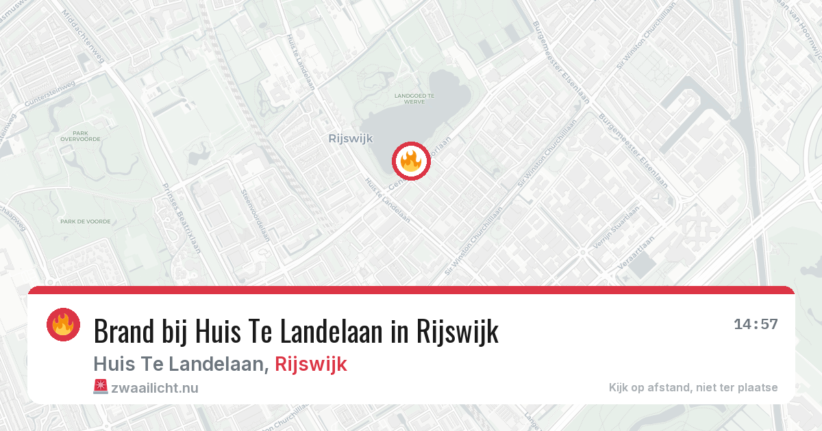 Brand bij Huis Te Landelaan in Rijswijk — 30 mrt 2026