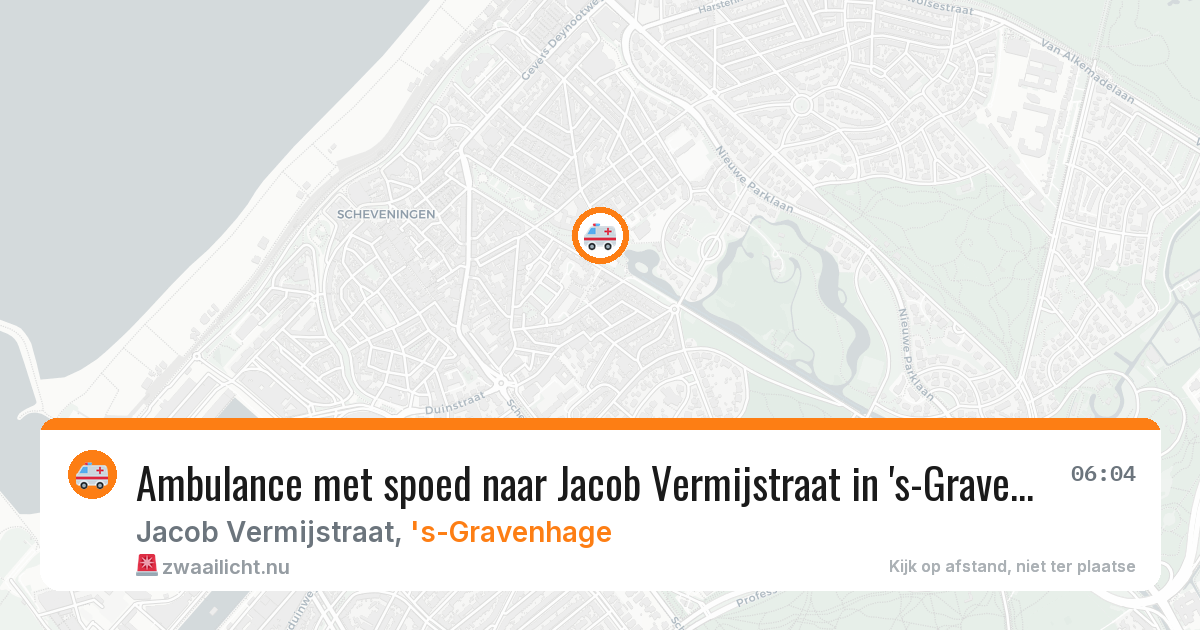 Ambulance met spoed naar Jacob Vermijstraat in 's-Gravenhage — 12 feb 2026