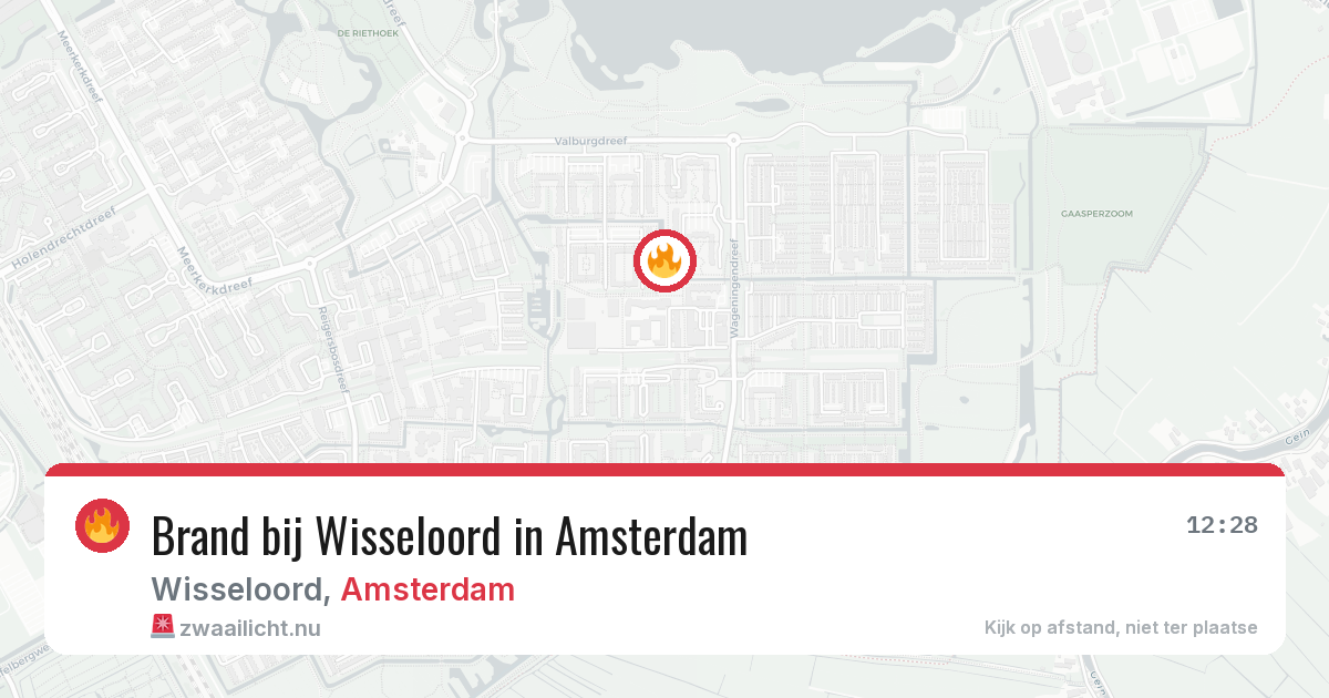 Brand bij Wisseloord in Amsterdam — 25 mei 2026