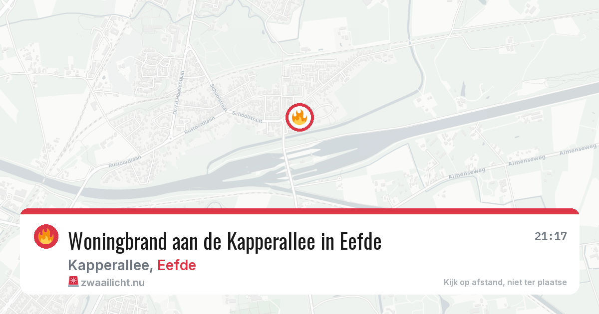 Woningbrand aan de Kapperallee in Eefde — 8 jun 2026