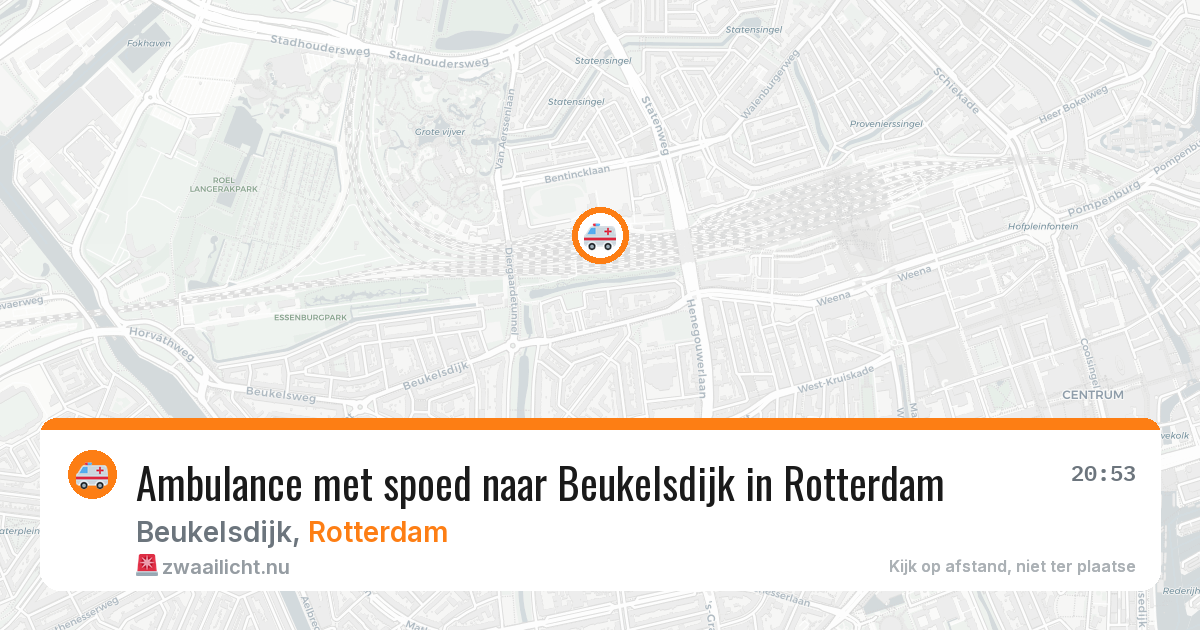Ambulance met spoed naar Beukelsdijk in Rotterdam — 24 mei 2026