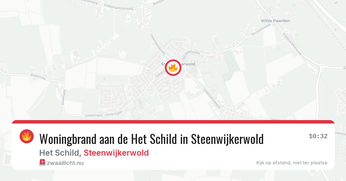 Woningbrand aan de Het Schild in Steenwijkerwold — 7 apr 2026