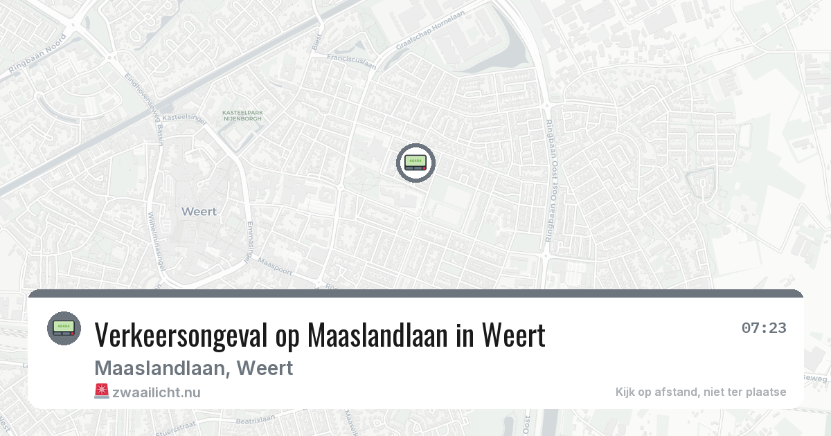 Verkeersongeval op Maaslandlaan in Weert — 15 jul 2026