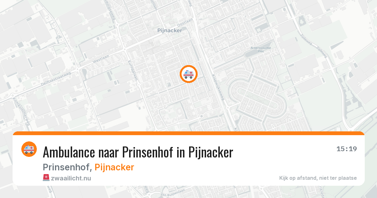 Ambulance naar Prinsenhof in Pijnacker — 15 jul 2026