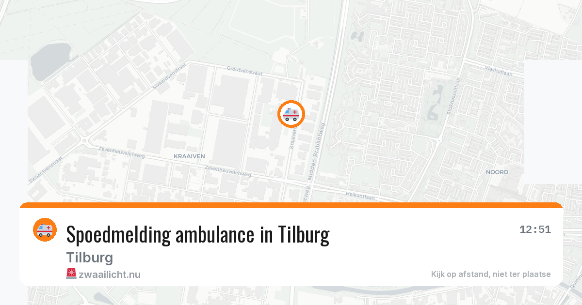 Spoedmelding ambulance in Tilburg — 10 jul 2026