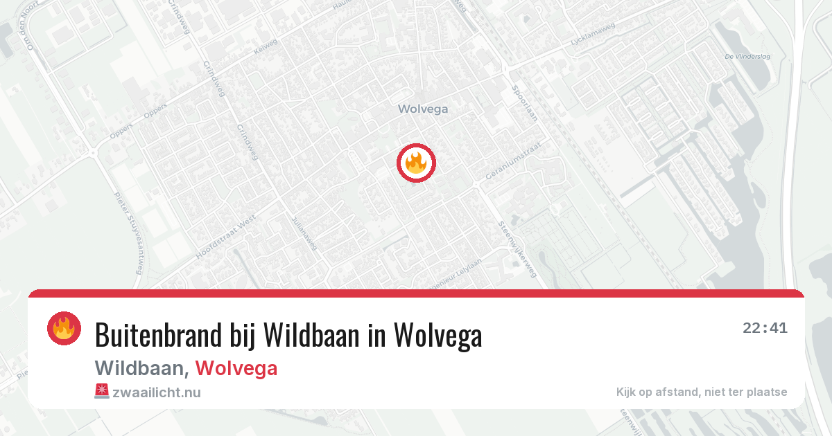 Buitenbrand bij Wildbaan in Wolvega — 25 apr 2026