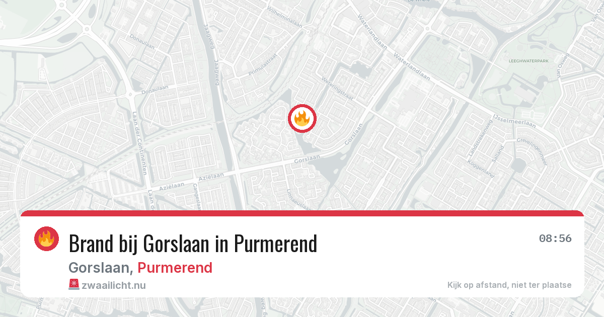 Brand bij Gorslaan in Purmerend — 31 mei 2026