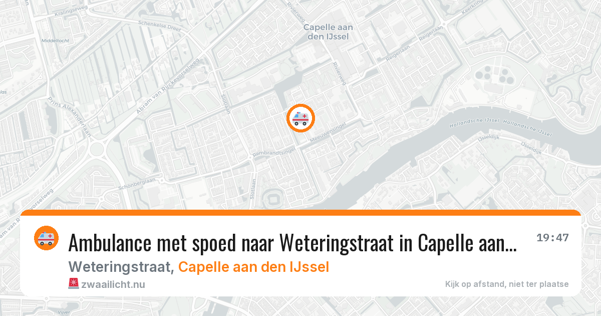 Ambulance met spoed naar Weteringstraat in Capelle aan den IJssel — 1 jun 2026