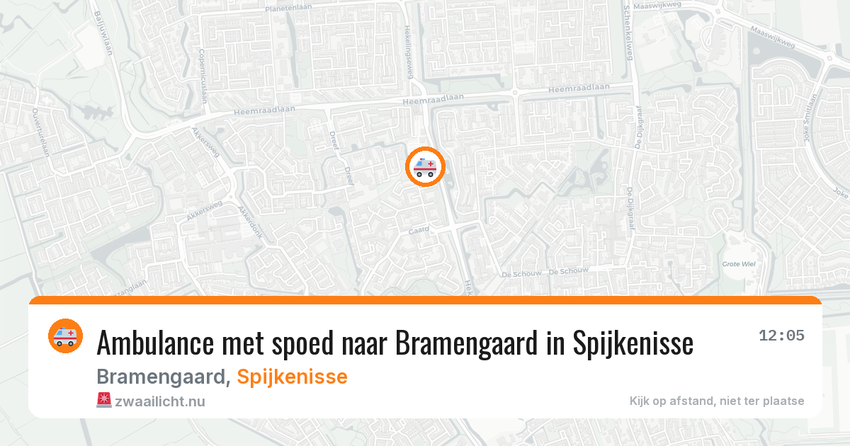 Ambulance met spoed naar Bramengaard in Spijkenisse — 12 jul 2026