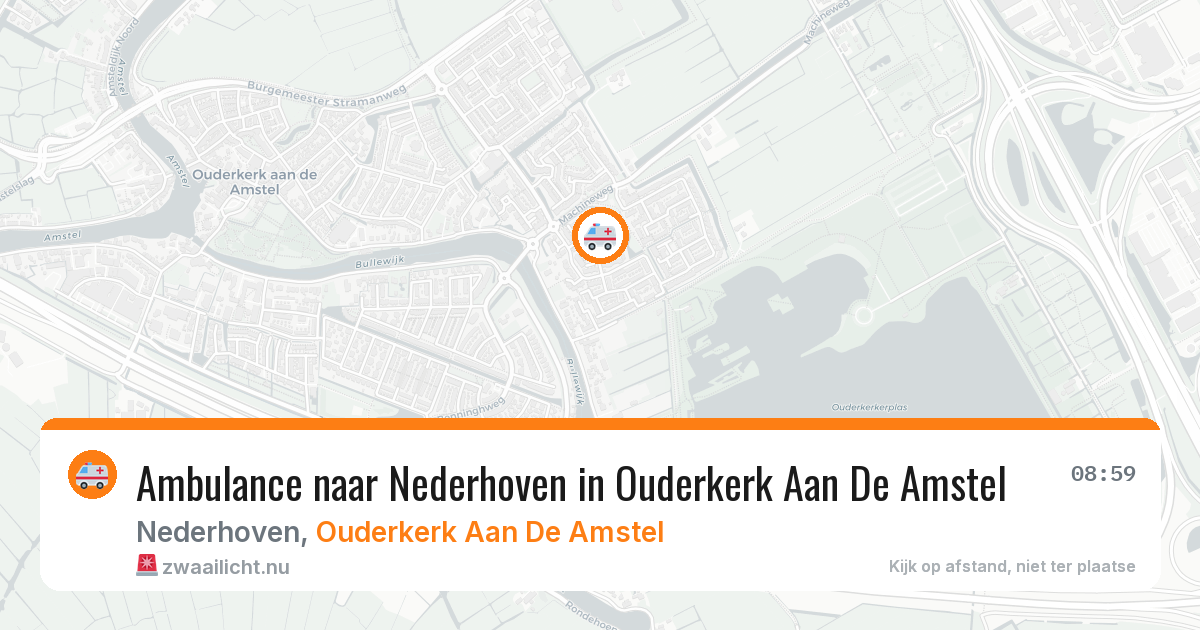 Ambulance naar Nederhoven in Ouderkerk Aan De Amstel — 11 jul 2026