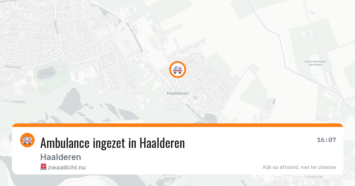 Ambulance ingezet in Haalderen — 25 apr 2026