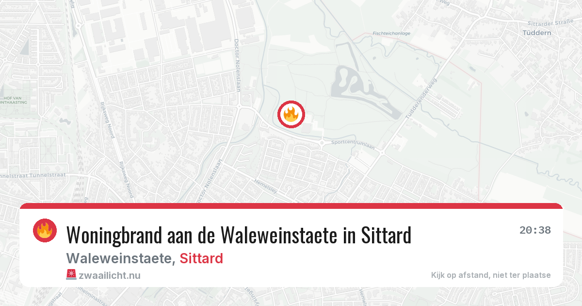 Woningbrand aan de Waleweinstaete in Sittard — 25 mrt 2026