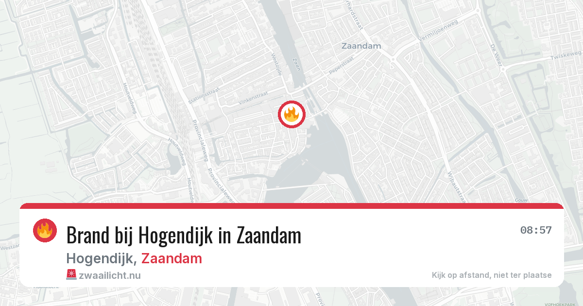Brand bij Hogendijk in Zaandam — 27 jul 2026