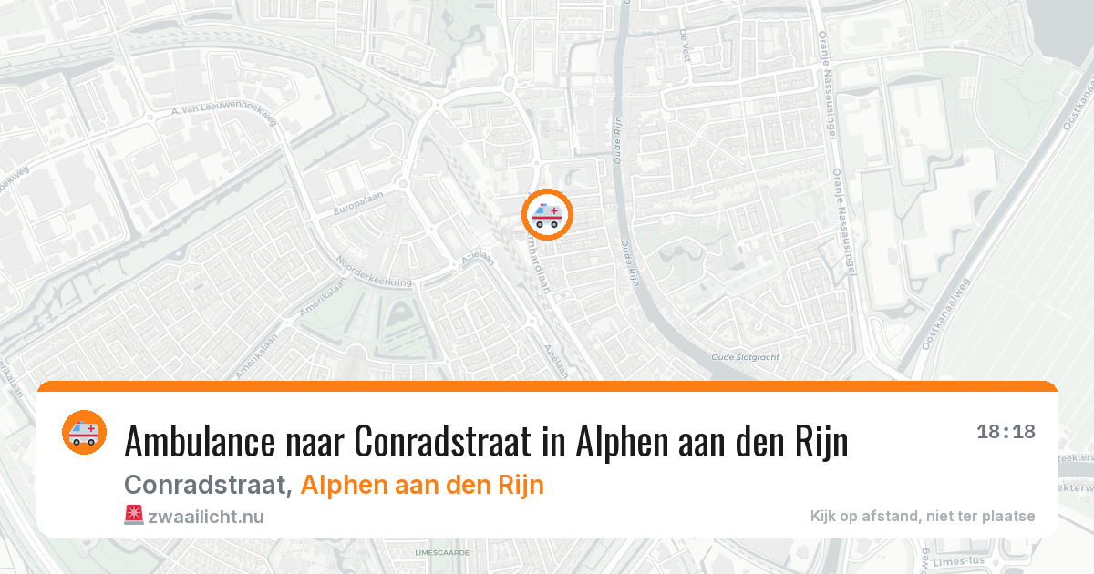 Ambulance naar Conradstraat in Alphen aan den Rijn — 25 jul 2026