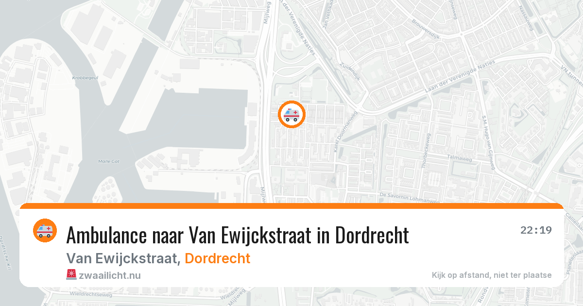 Ambulance naar Van Ewijckstraat in Dordrecht — 28 mrt 2026