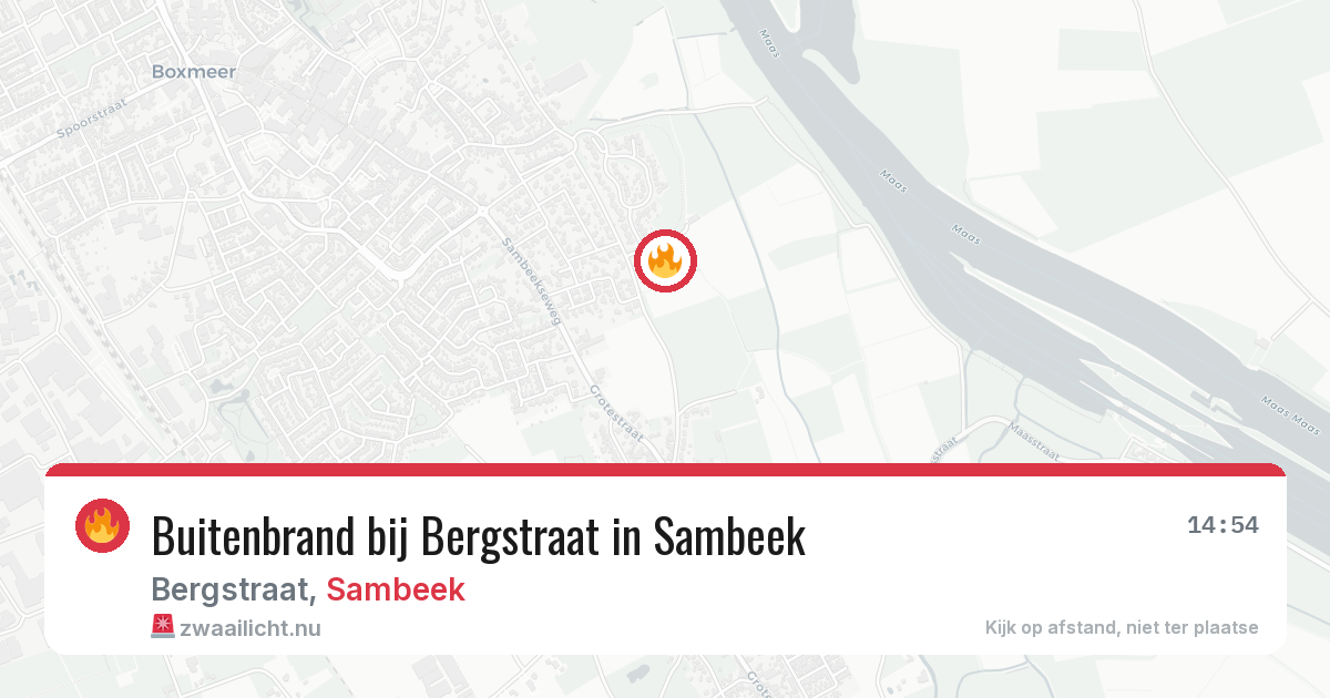Buitenbrand bij Bergstraat in Sambeek — 7 jul 2026
