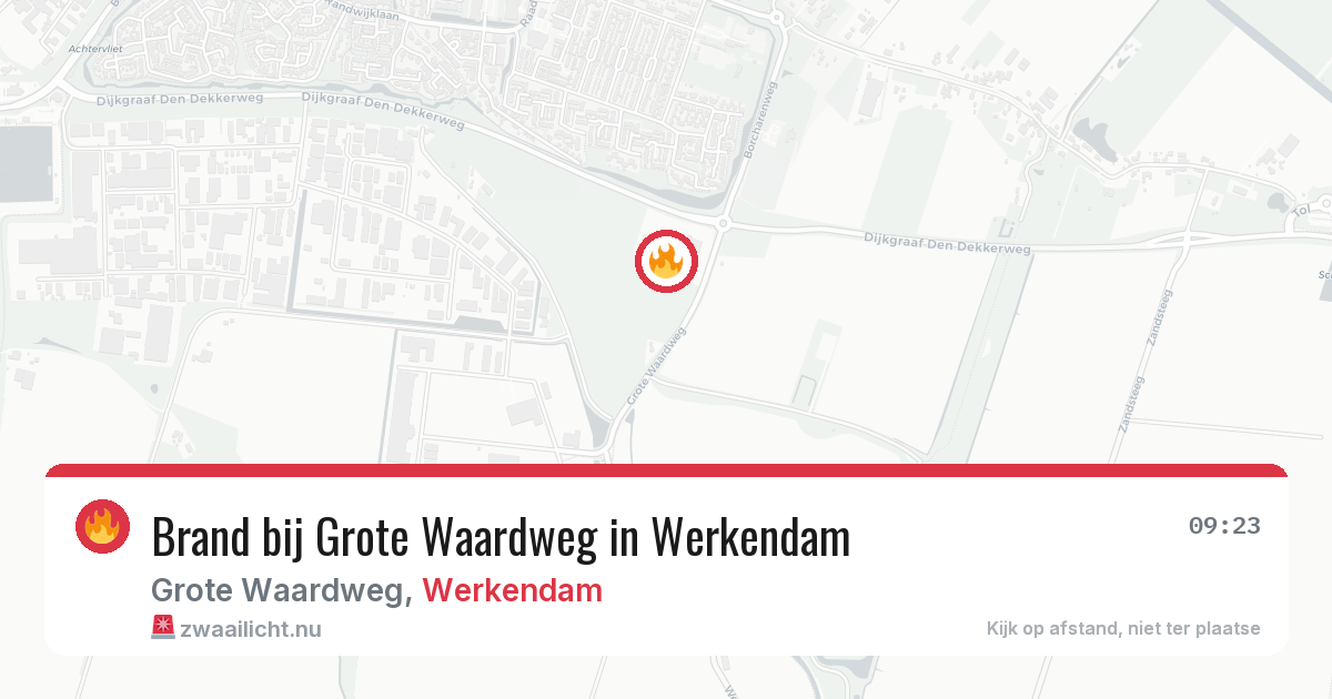 Brand bij Grote Waardweg in Werkendam — 11 jul 2026