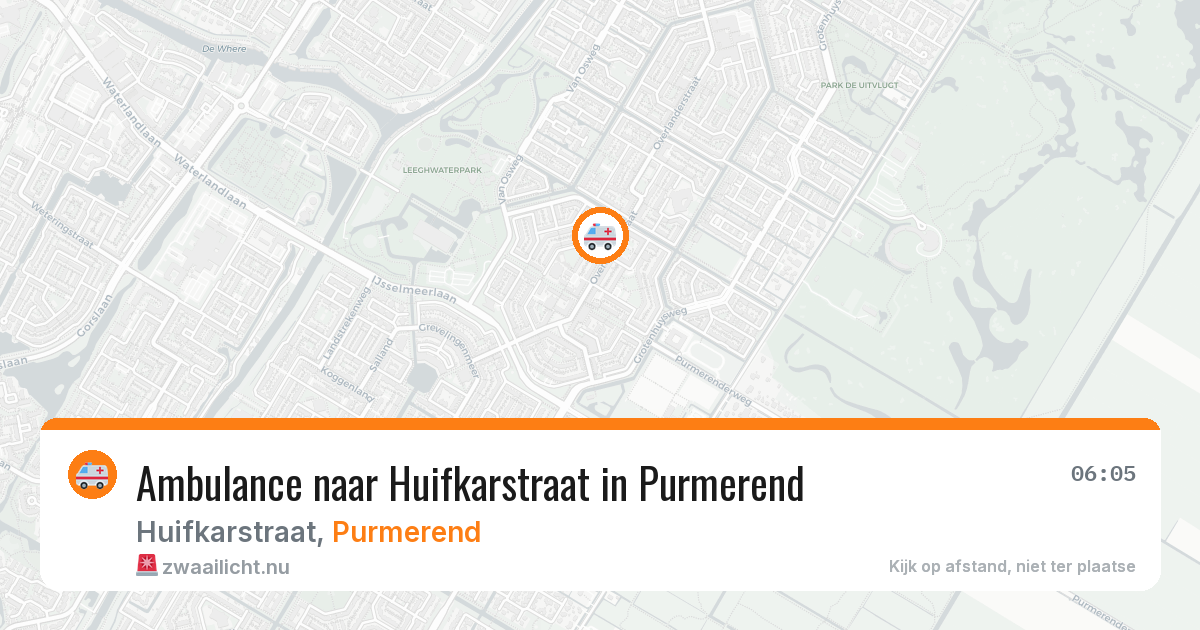 Ambulance naar Huifkarstraat in Purmerend — 19 jul 2026