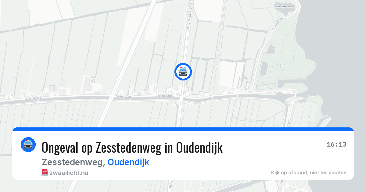 Ongeval op Zesstedenweg in Oudendijk — 11 mei 2026