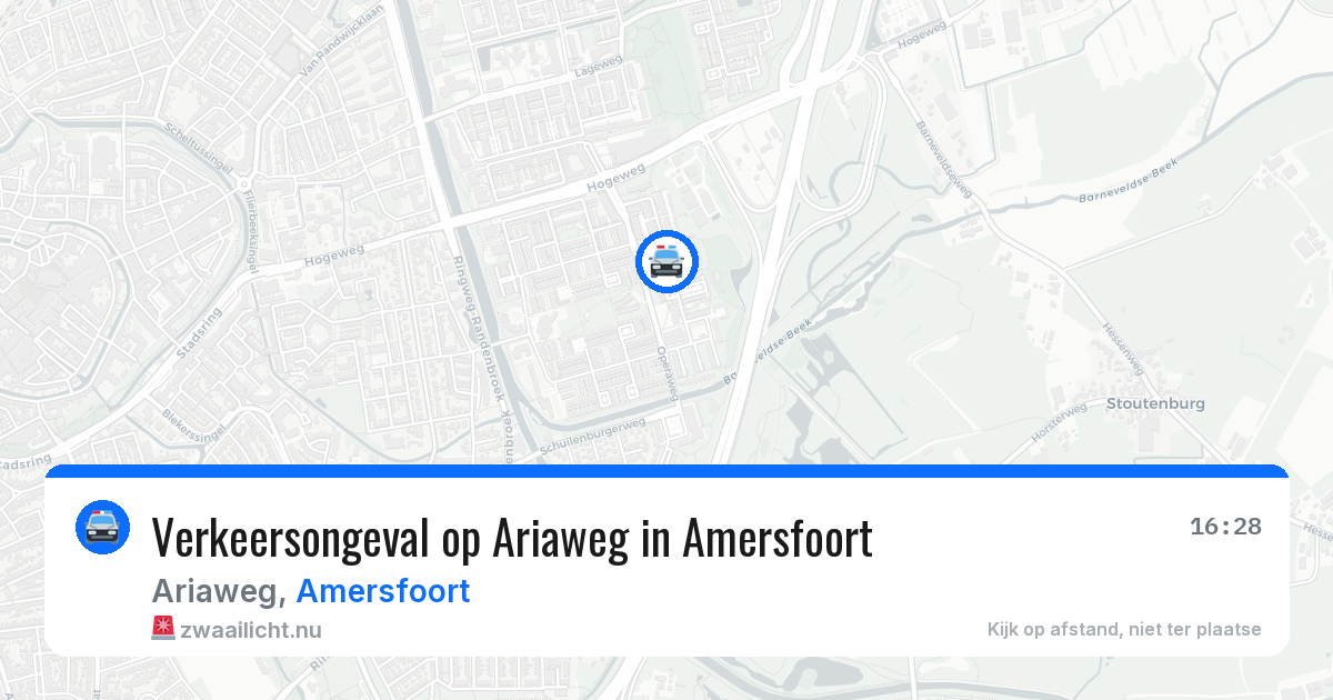 Verkeersongeval op Ariaweg in Amersfoort — 14 jul 2026