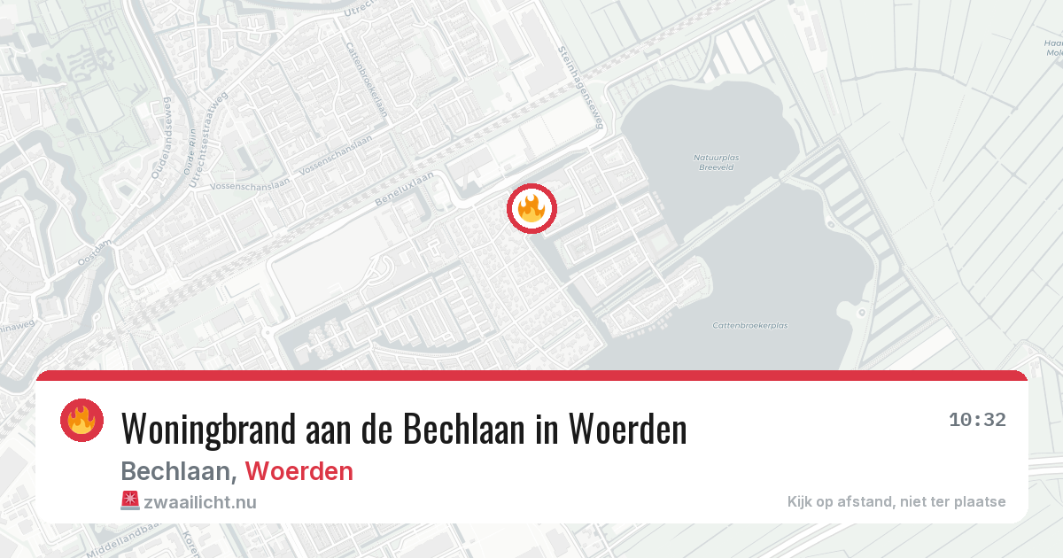 Woningbrand aan de Bechlaan in Woerden — 20 mei 2026