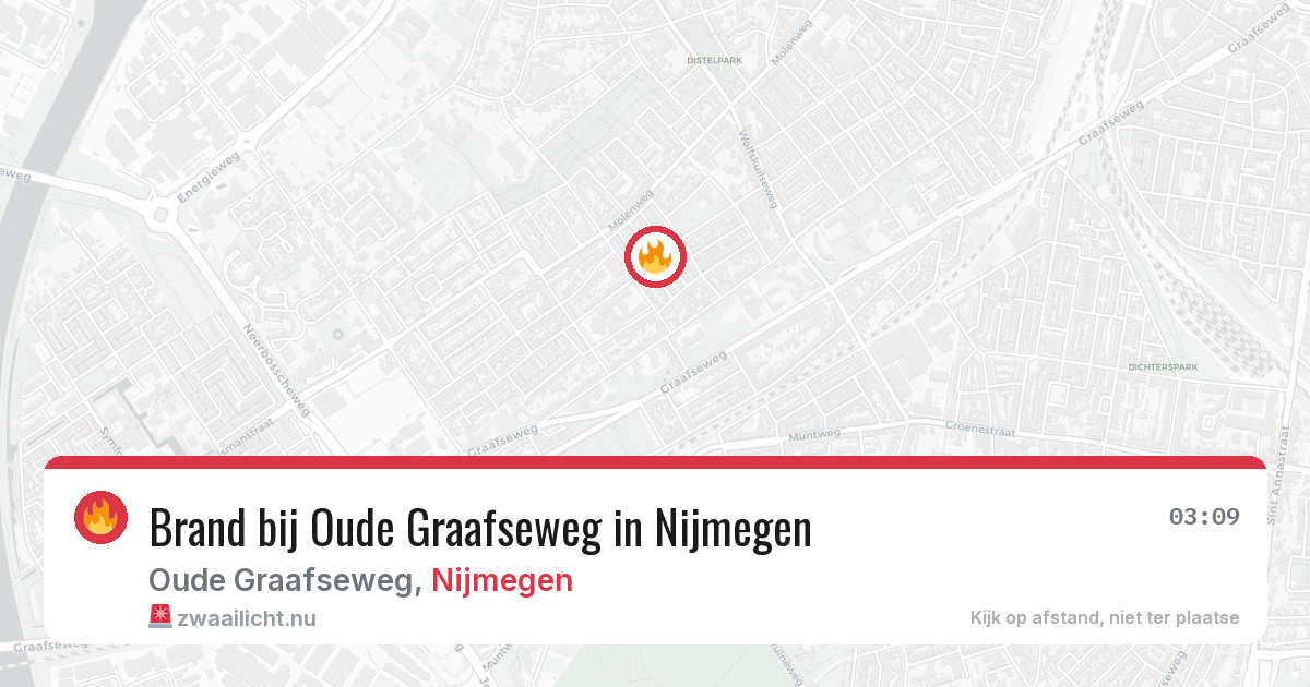 Brand bij Oude Graafseweg in Nijmegen — 22 jul 2026