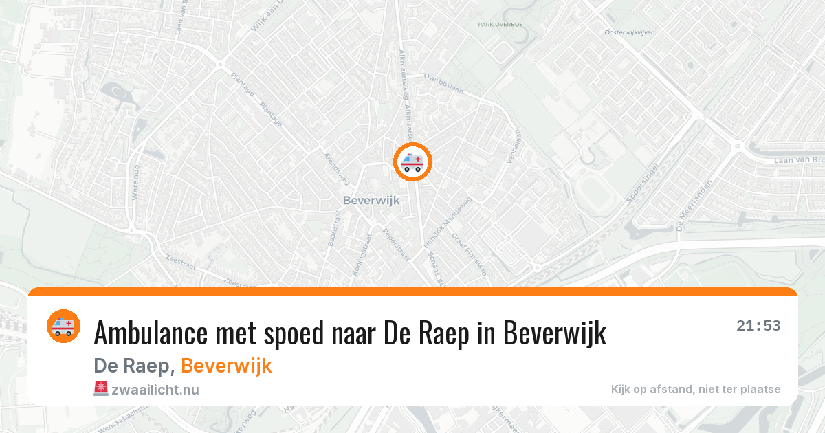 Ambulance met spoed naar De Raep in Beverwijk — 21 apr 2026