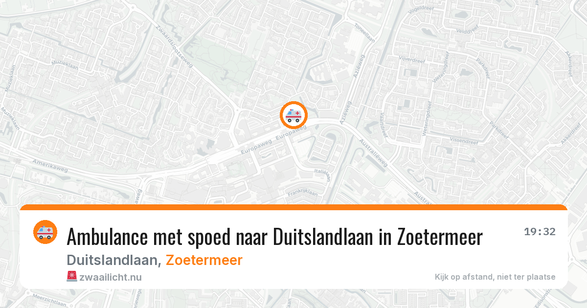 Ambulance met spoed naar Duitslandlaan in Zoetermeer — 2 mrt 2026