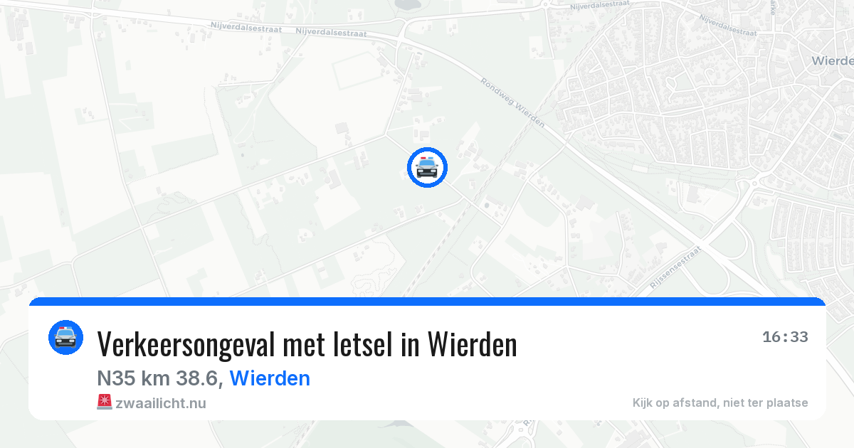 Verkeersongeval met letsel in Wierden — 25 apr 2026