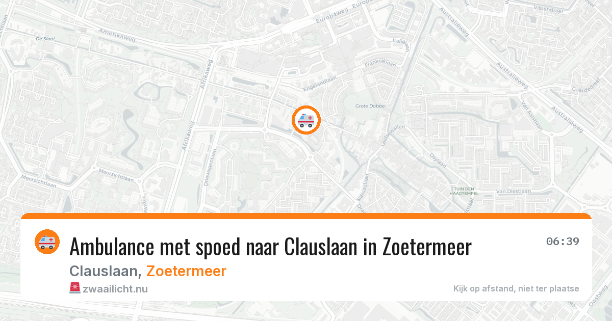 Ambulance met spoed naar Clauslaan in Zoetermeer — 10 jul 2026