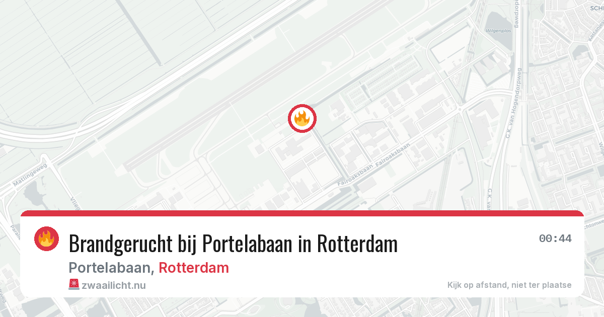 Brandgerucht bij Portelabaan in Rotterdam — 22 mrt 2026