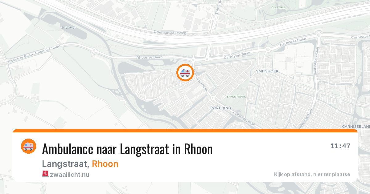 Ambulance naar Langstraat in Rhoon — 16 jul 2026