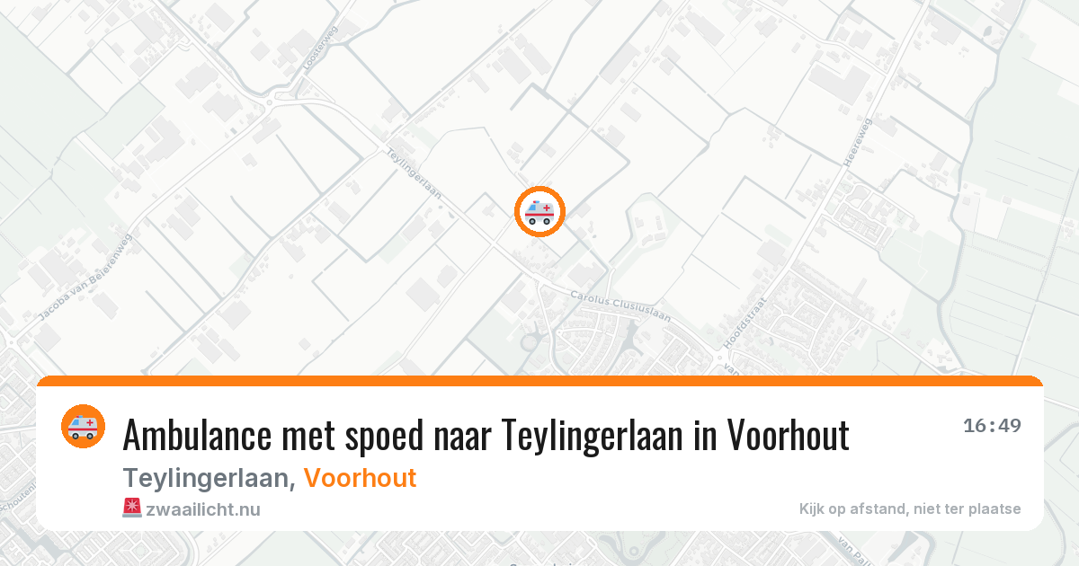 Ambulance met spoed naar Teylingerlaan in Voorhout — 21 jan 2026