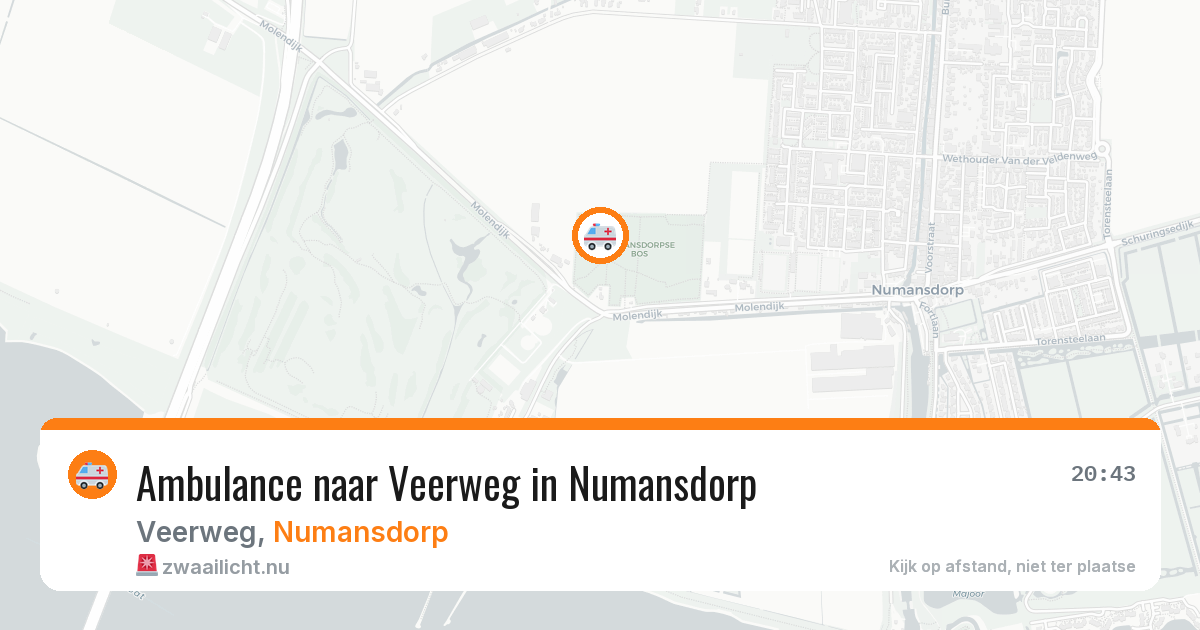 Ambulance naar Veerweg in Numansdorp — 19 jul 2026