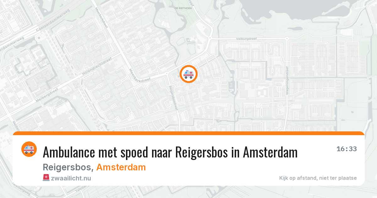 Ambulance met spoed naar Reigersbos in Amsterdam — 26 mrt 2026