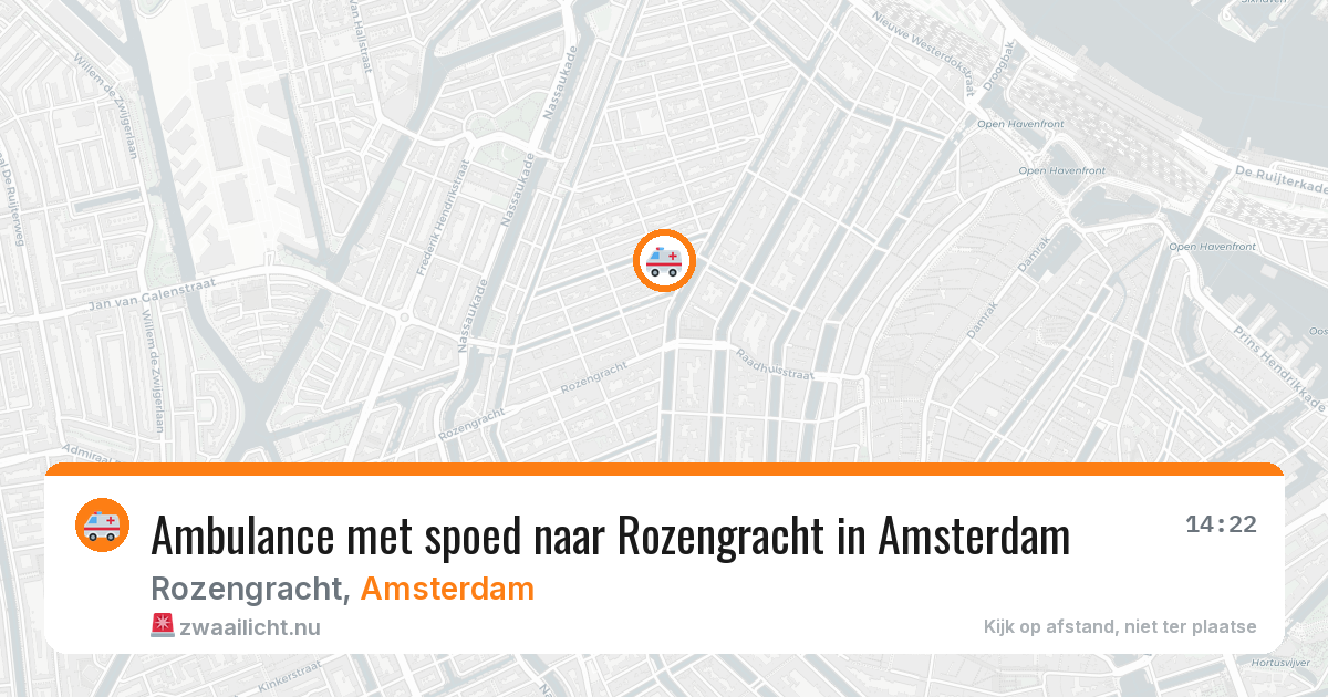 Ambulance met spoed naar Rozengracht in Amsterdam — 28 mrt 2026
