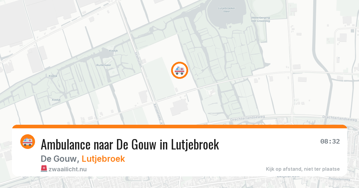 Ambulance naar De Gouw in Lutjebroek — 31 mrt 2026